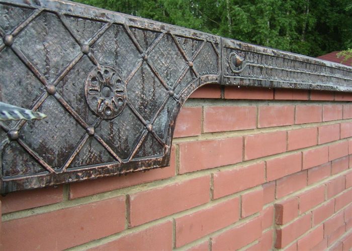 Колпаки заборные и отливы