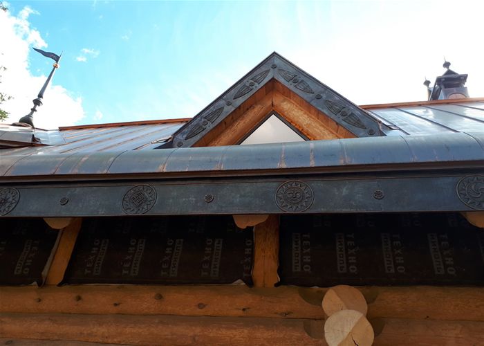 Медная кровля, карнизы, подшивы, сайдинг, крыльца