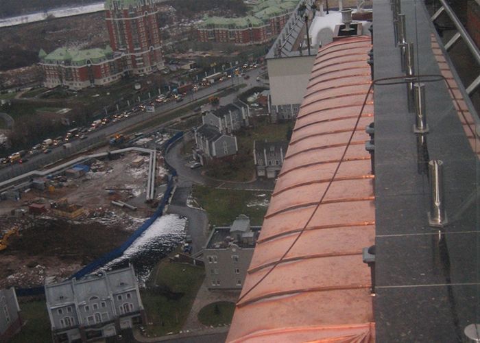 Медная кровля, карнизы, подшивы, сайдинг, крыльца