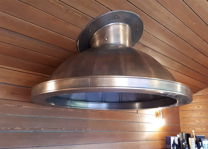 Кухонный медный зонт