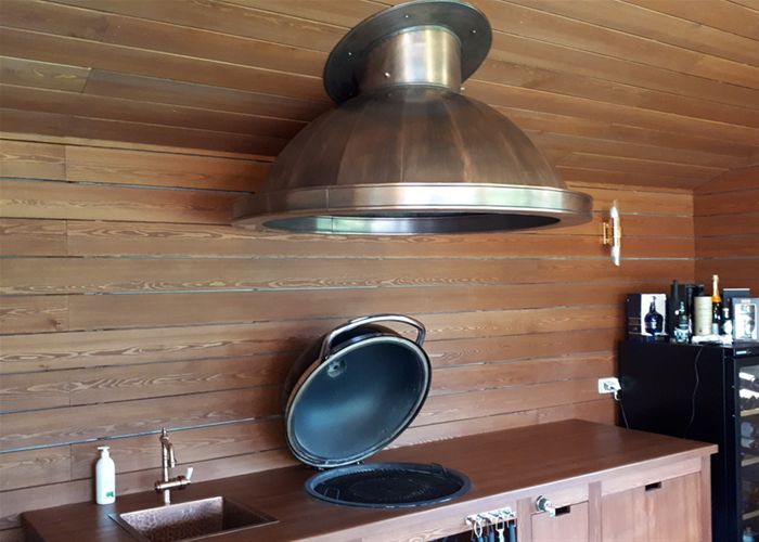 Кухонный медный зонт