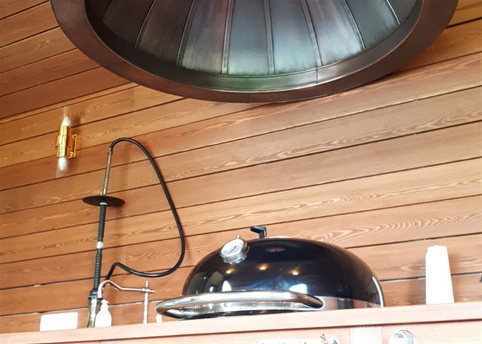 Кухонный медный зонт