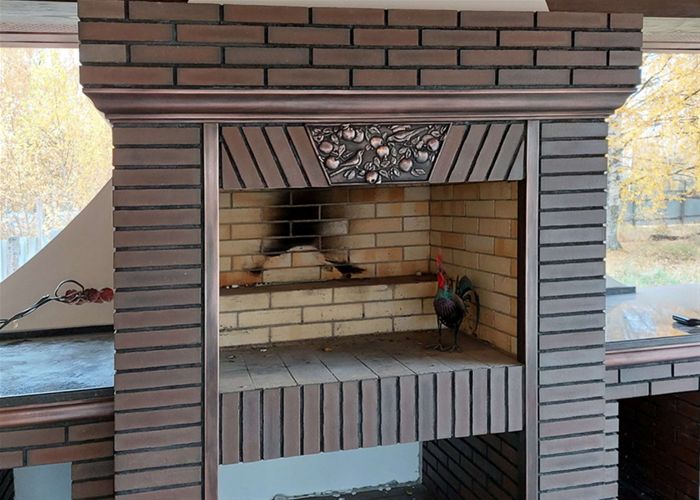 Оформление каминов