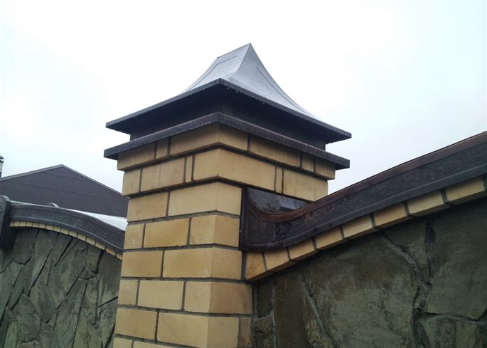 Колпаки заборные и отливы