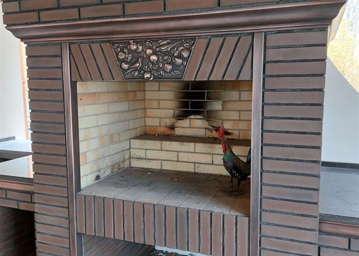 Оформление каминов