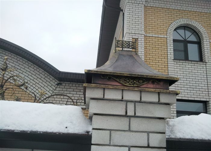 Колпаки заборные и отливы