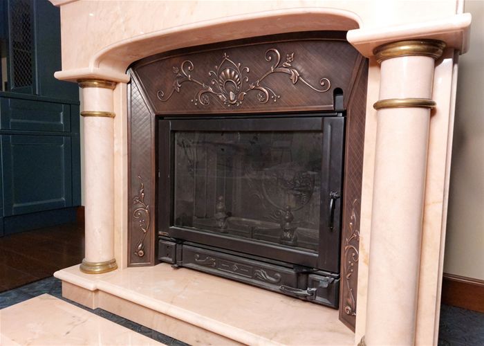 Оформление каминов