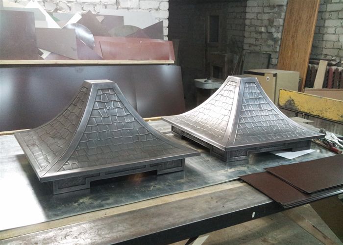 Колпаки заборные и отливы