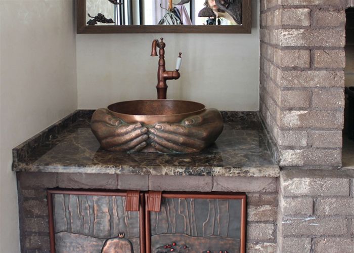 Кинто-медная картина на зеркале