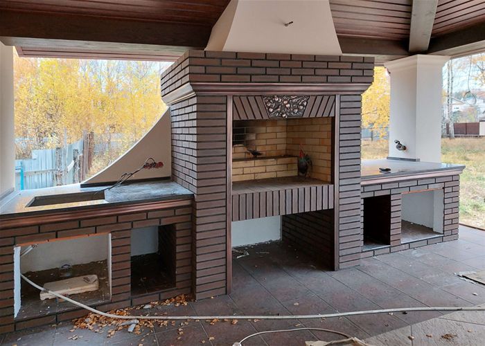 Оформление каминов