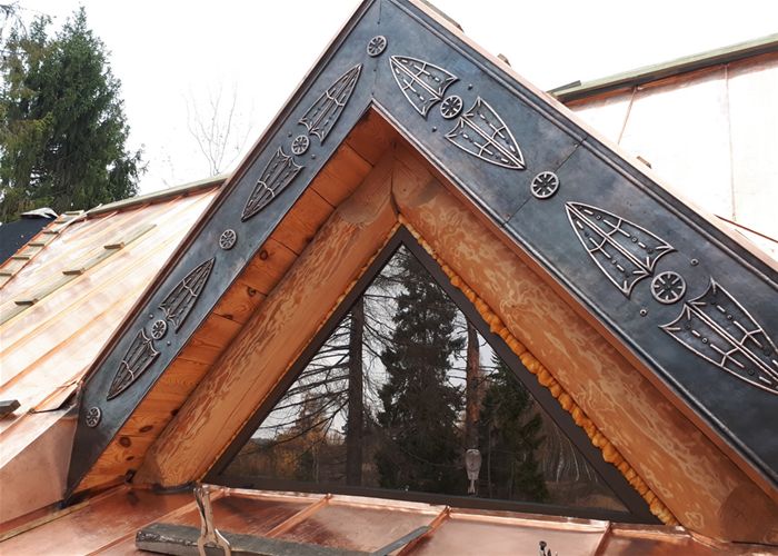 Медная кровля, карнизы, подшивы, сайдинг, крыльца