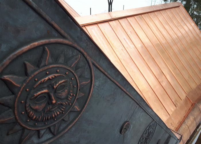 Медная кровля, карнизы, подшивы, сайдинг, крыльца