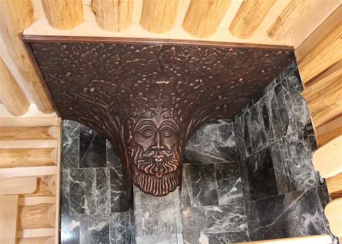 Медь в бане отделка трубы