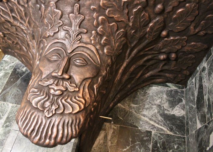 Медь в бане отделка трубы